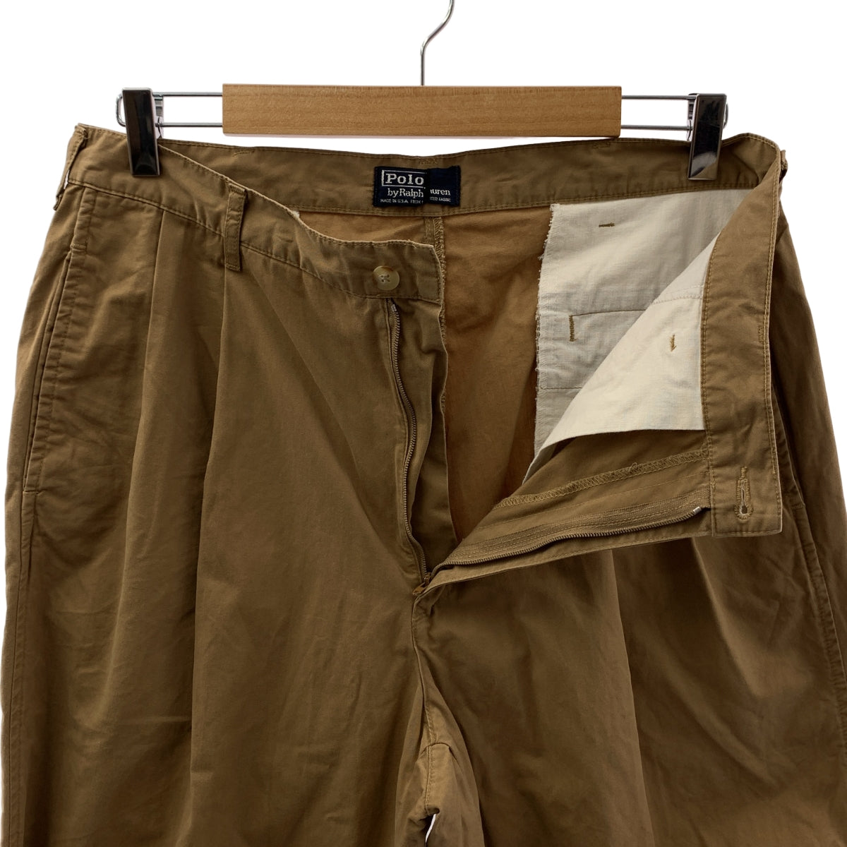 POLO RALPH LAUREN | 1990 年代 | 美國製造斜紋棉布休閒褲 | 尺寸 34 | 男款