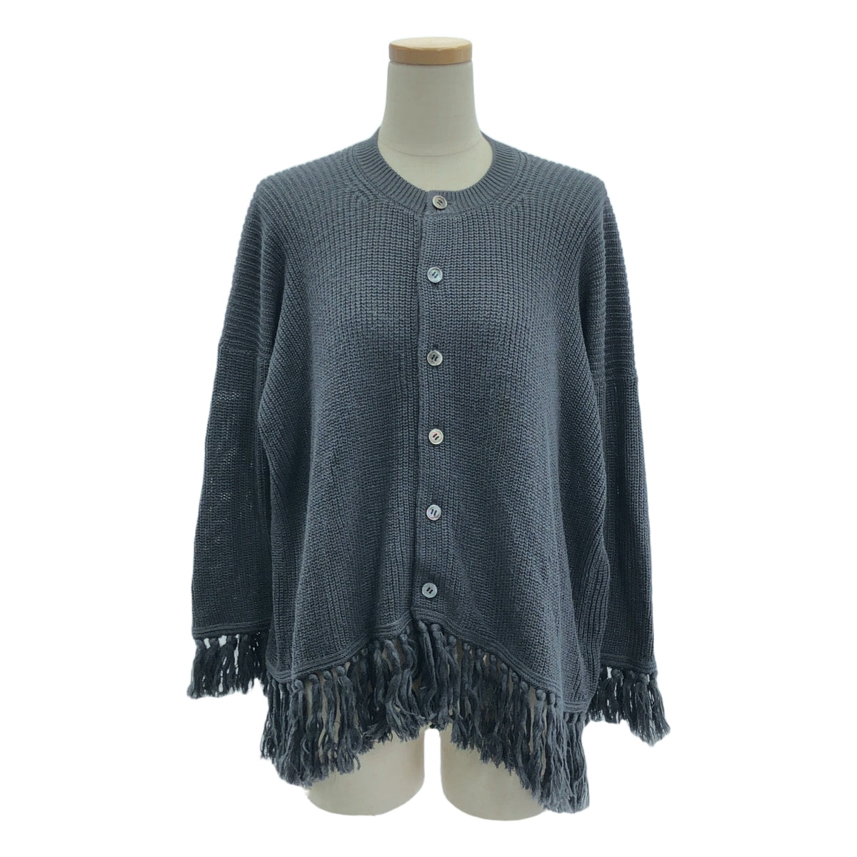 JUNYA WATANABE COMME des GARCONS / 渡邊淳也 | 2014春夏 |流蘇針織開襟衫 | S |灰色 |女性的