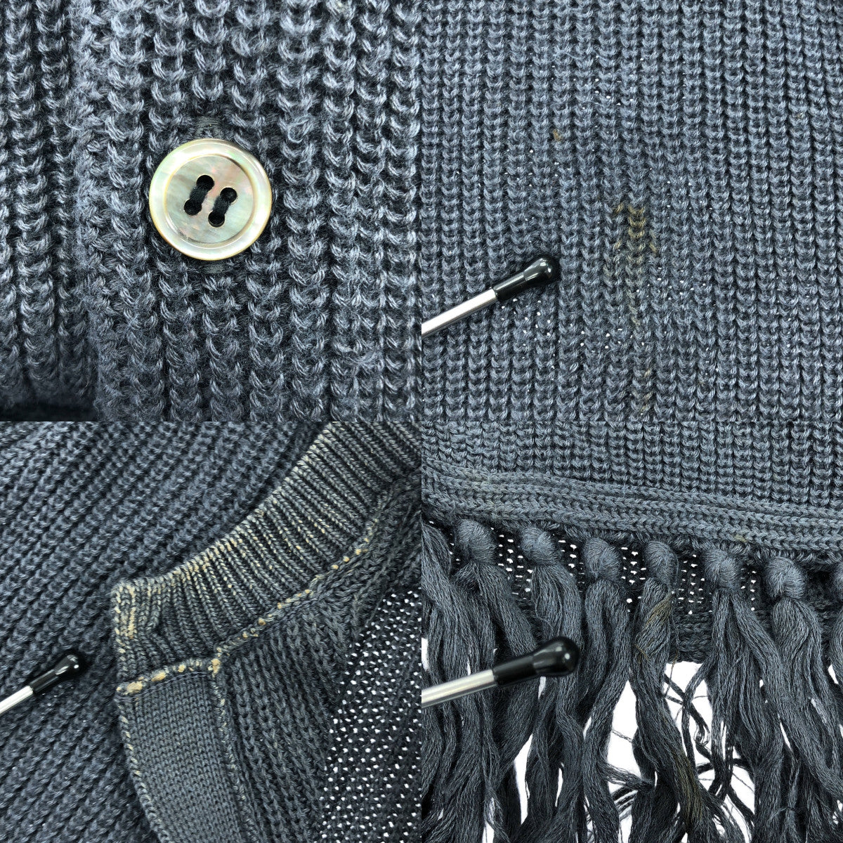 JUNYA WATANABE COMME des GARCONS / 渡邊淳也 | 2014春夏 |流蘇針織開襟衫 | S |灰色 |女性的