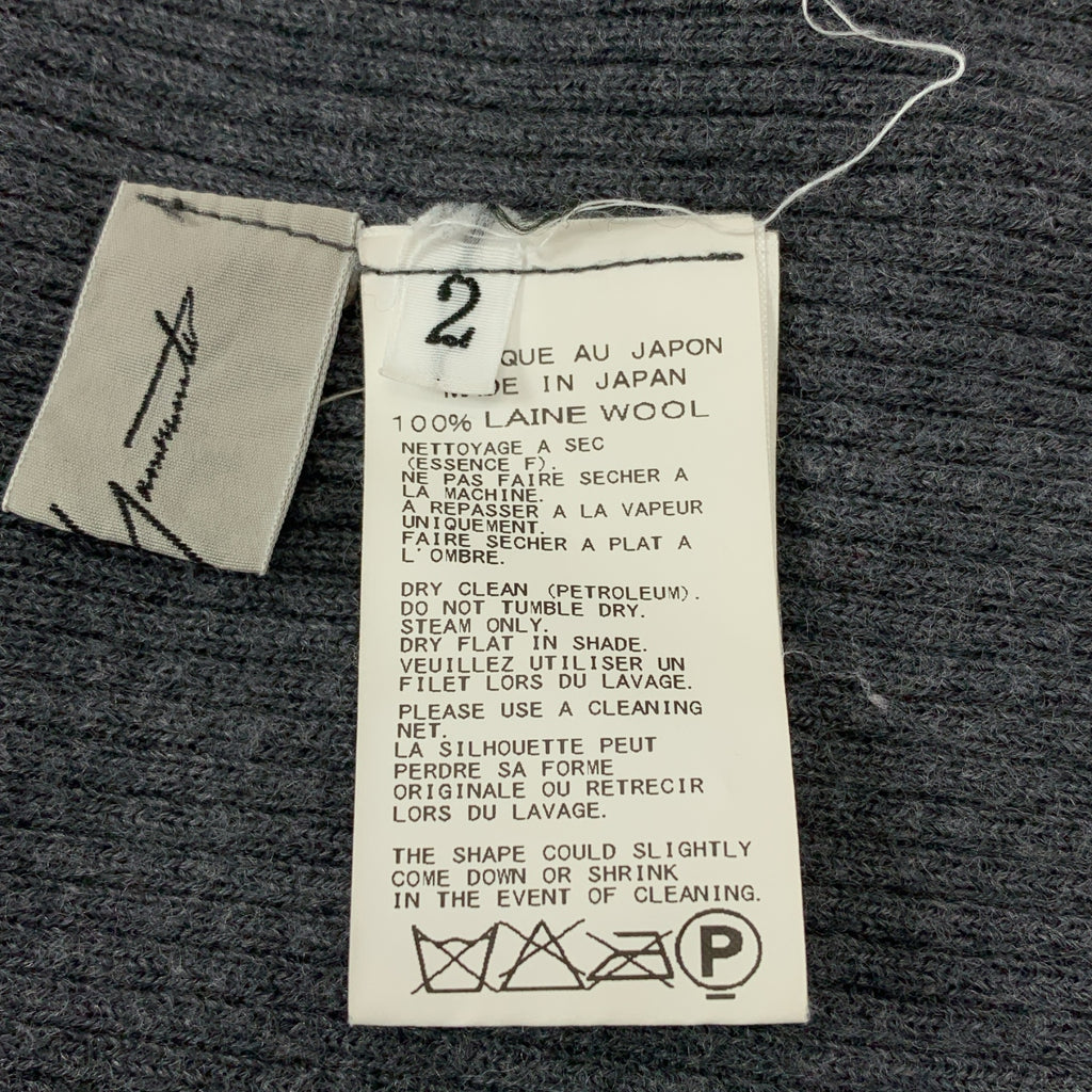 Yohji Yamamoto FEMME / ヨウジヤマモトファム | バイカラー タートルネック リブニット | 2 |