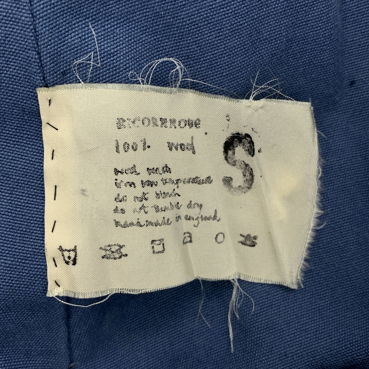 RICORRROBE / リコローブ | ウール パッチワーク ショールカラー オーバー コート / 総裏地 | S | ダークネイビー | レディース