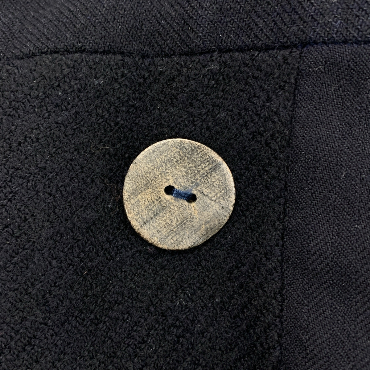 RICORRROBE / リコローブ | ウール パッチワーク ショールカラー オーバー コート / 総裏地 | S | ダークネイビー | レディース