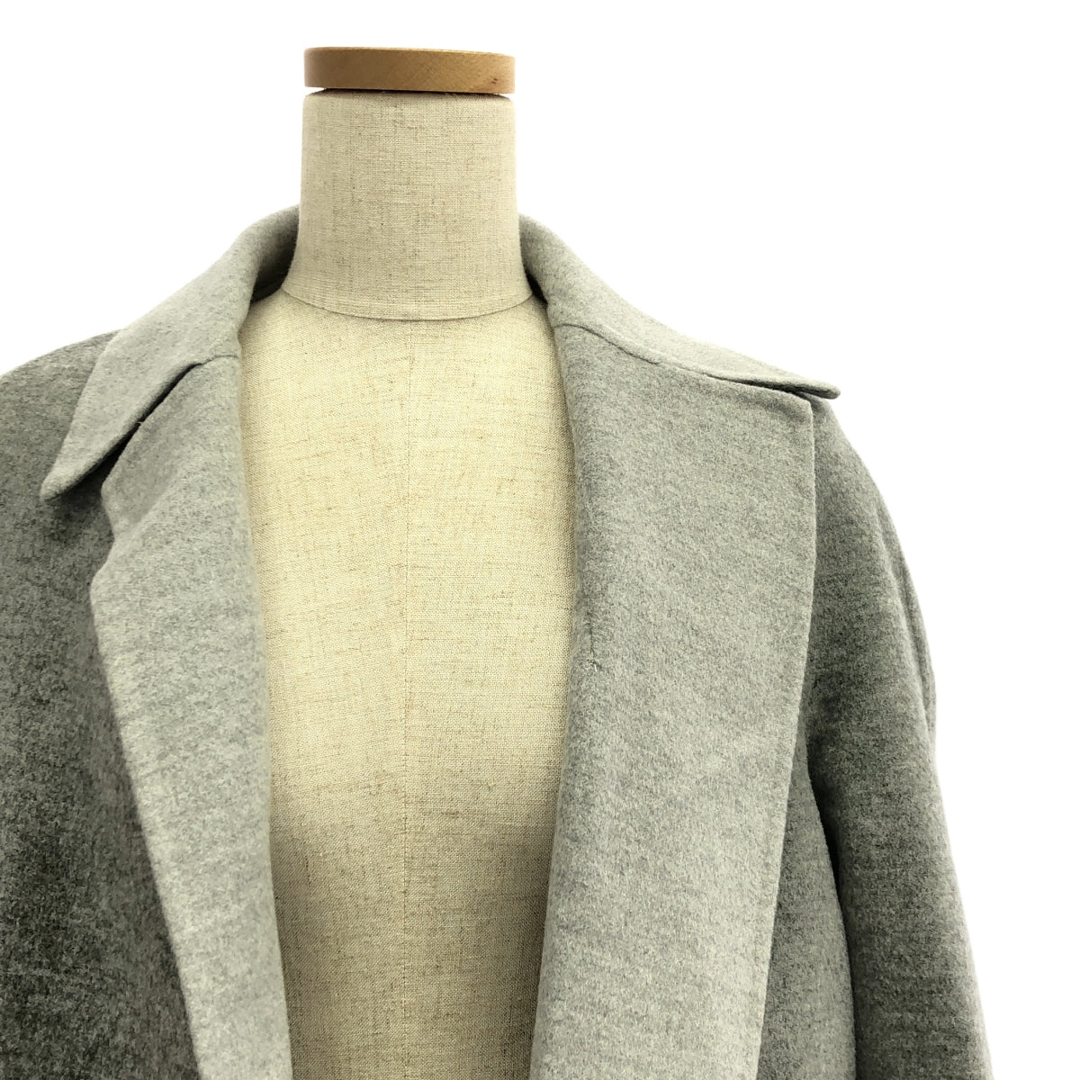 MANZONI24 / マンゾーニ24 | × Loro Piana / ロロ・ピアーナ 別注 ベルテッド ロングコート | グレー | レディース