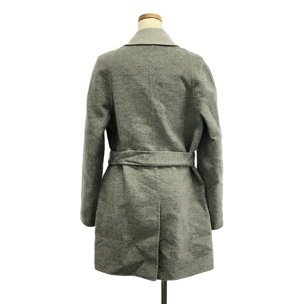 MANZONI24 / マンゾーニ24 | × Loro Piana / ロロ・ピアーナ 別注 ベルテッド ロングコート | グレー | レディース