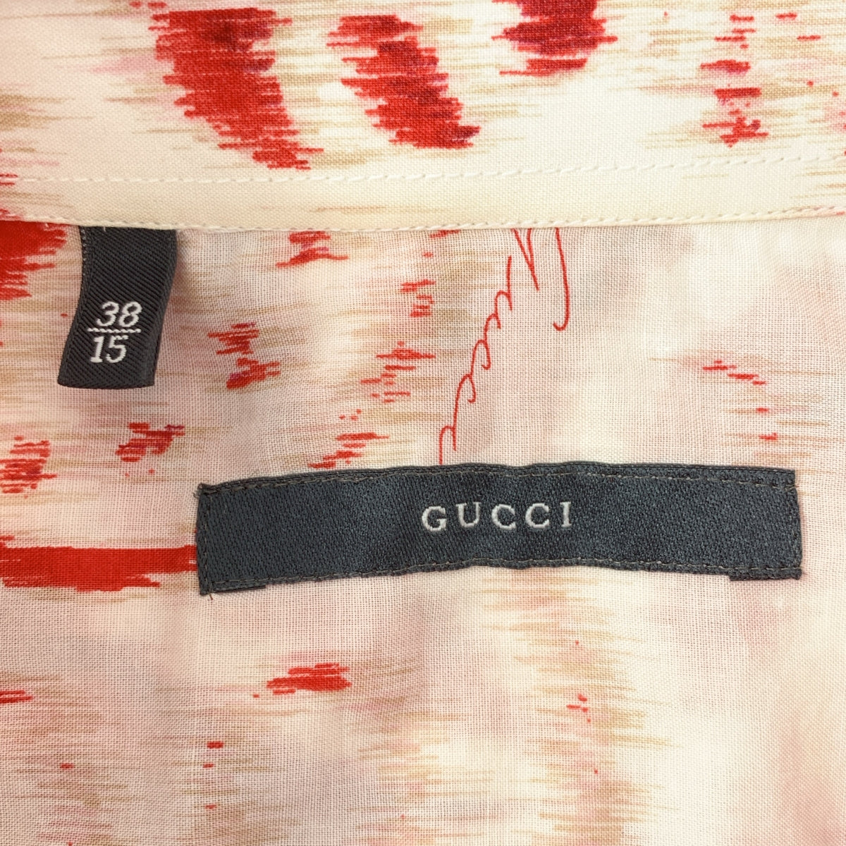 GUCCI | 湯姆福特時代棉質全印花襯衫 | 尺寸 38 | 男款
