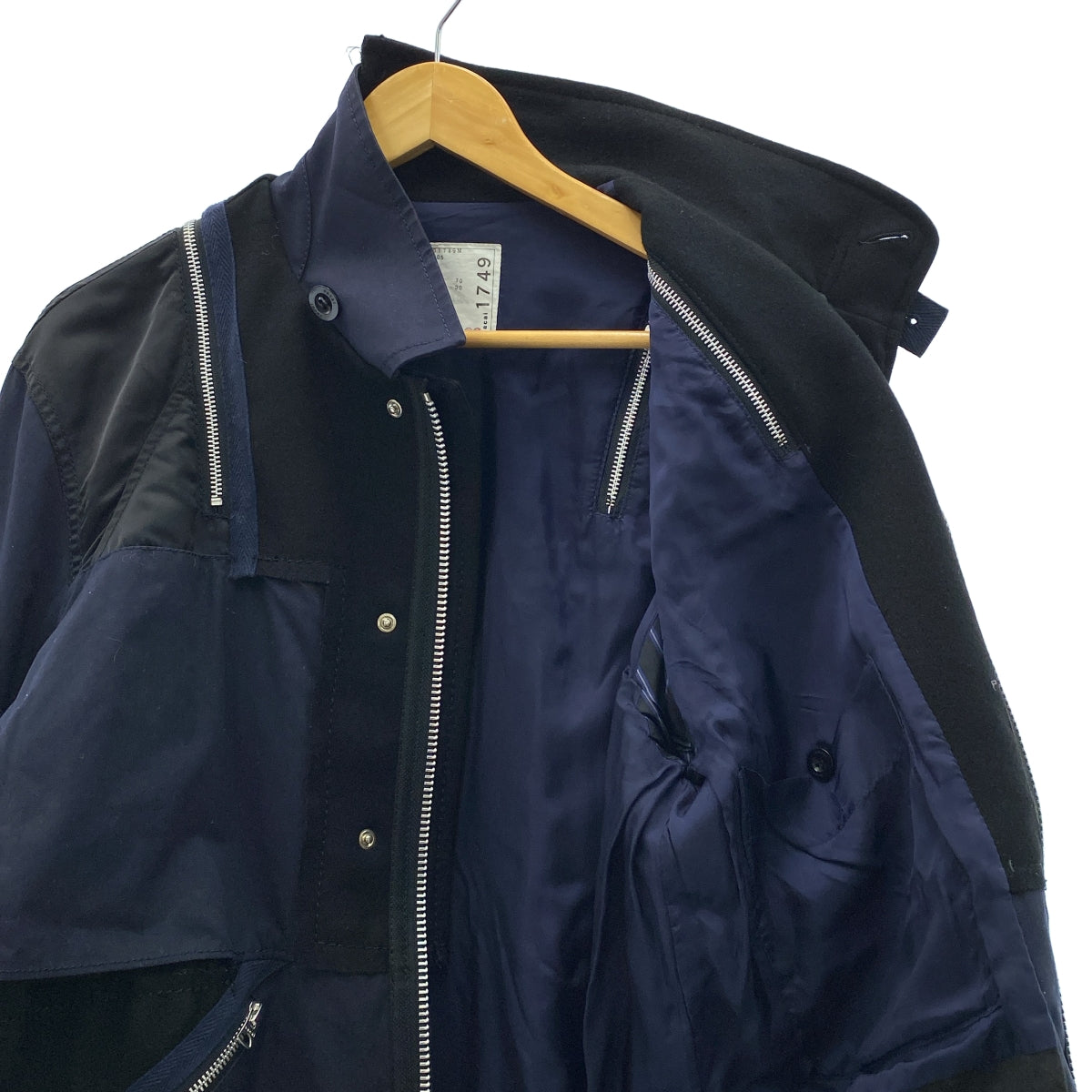 sacai / サカイ | 異素材切替 ハイブリッド ミリタリージャケット | 2
