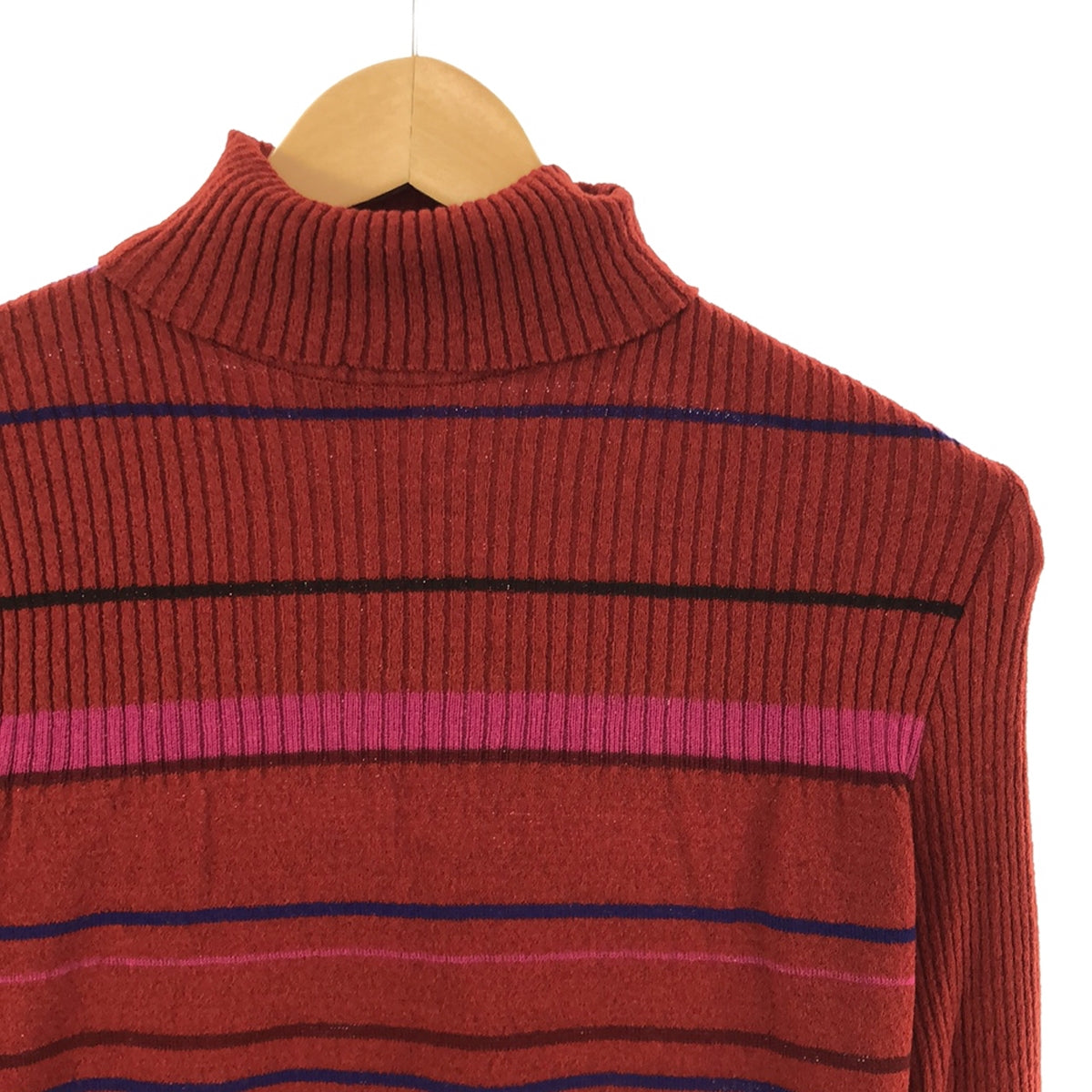 KENZO | Striped high neck knit | M | Red | Women's