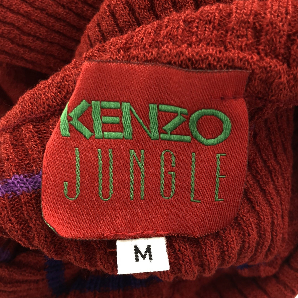 KENZO | Striped high neck knit | M | Red | Women's