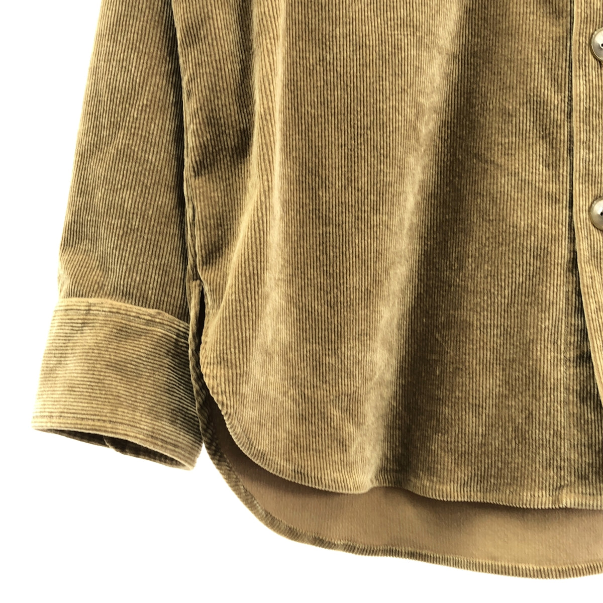 Tomorrowland MACPHEE / トゥモローランドマカフィー | オーバーシルエット コーデュロイ シャツ | 36 | ブラウン | レディース