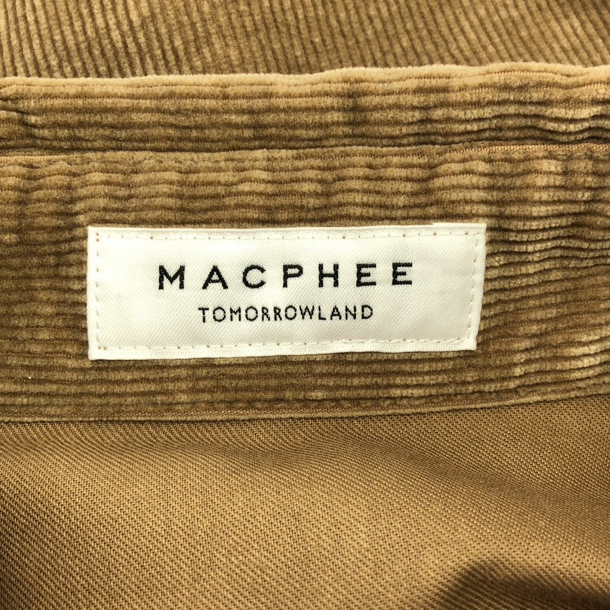 Tomorrowland MACPHEE / トゥモローランドマカフィー | オーバーシルエット コーデュロイ シャツ | 36 | ブラウン | レディース