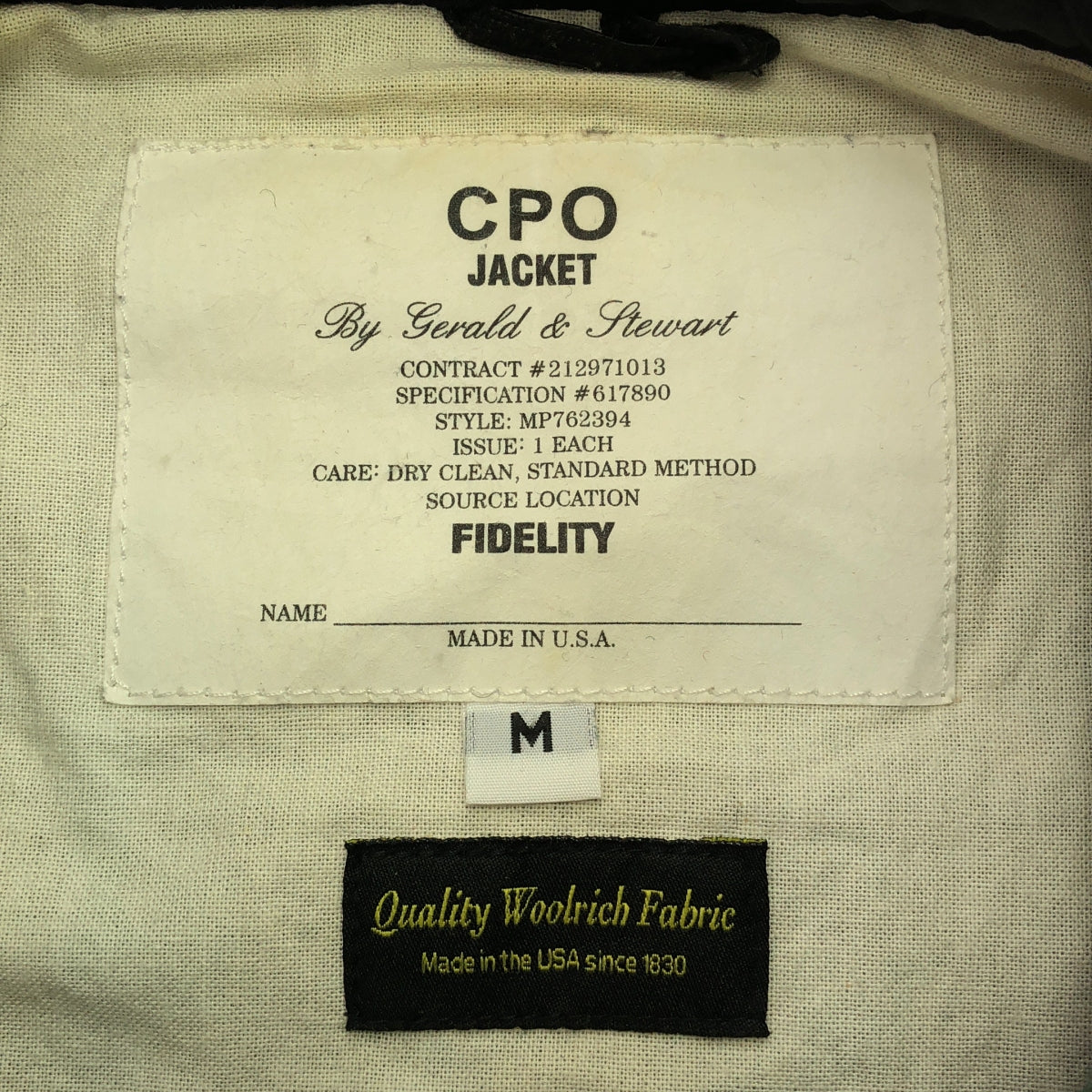 FIDELITY / フィデリティ | チェック ウール CPO ジャケット | M | グリーン系 | メンズ