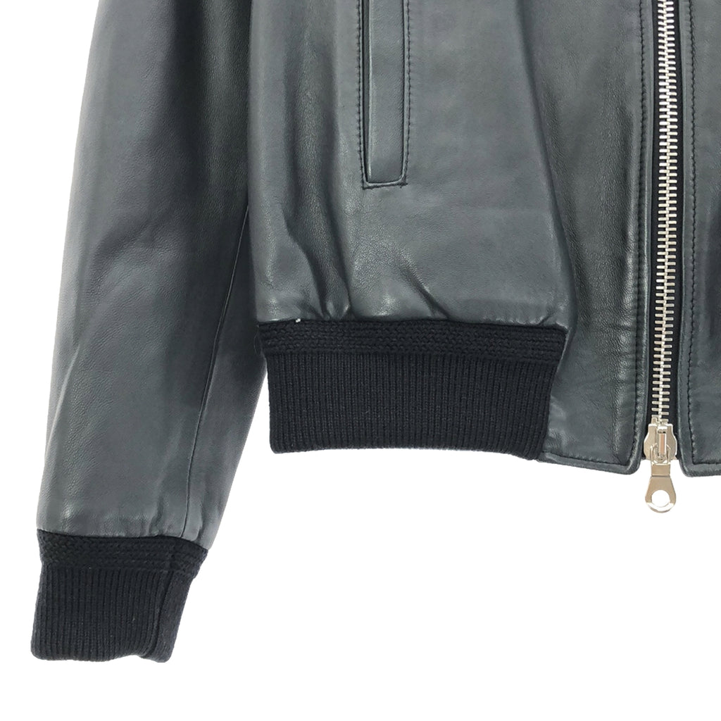 CINQUANTA / チンクワンタ | BOMBER BLOUSON ナッパレザー ボンバージャケット | 36 | ブラック | レディース
