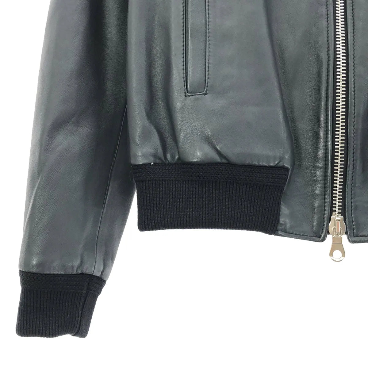 CINQUANTA / 친 완타 | BOMBER BLOUSON 나파 가죽 폭격기 재킷 | 36 | 블랙 | 여성