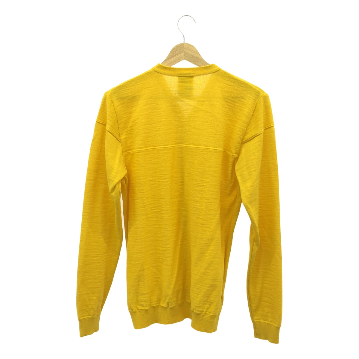 S.N.S. HERNING / エスエヌエスハーニング | Vネック ウールニット カーディガン | S | イエロー | レディース