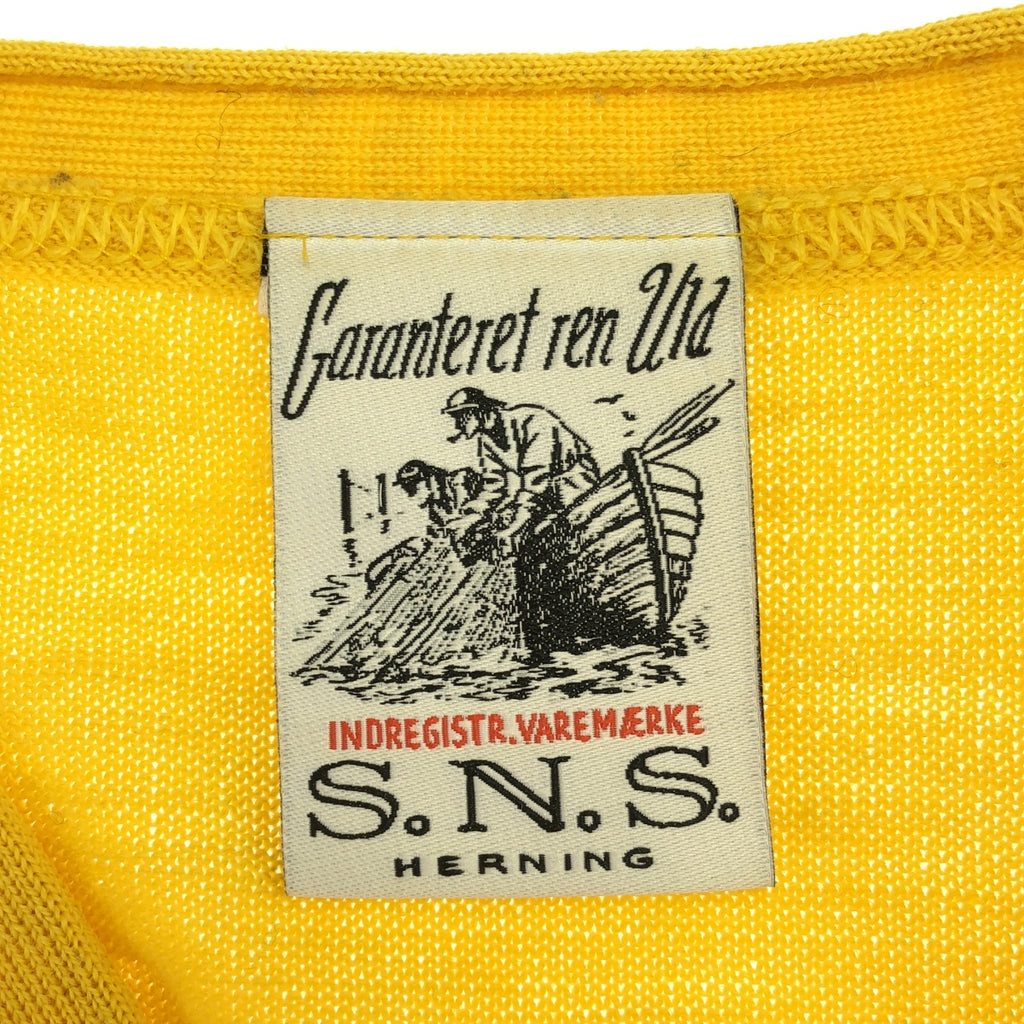 S.N.S. HERNING / エスエヌエスハーニング | Vネック ウールニット カーディガン | S | イエロー | レディース