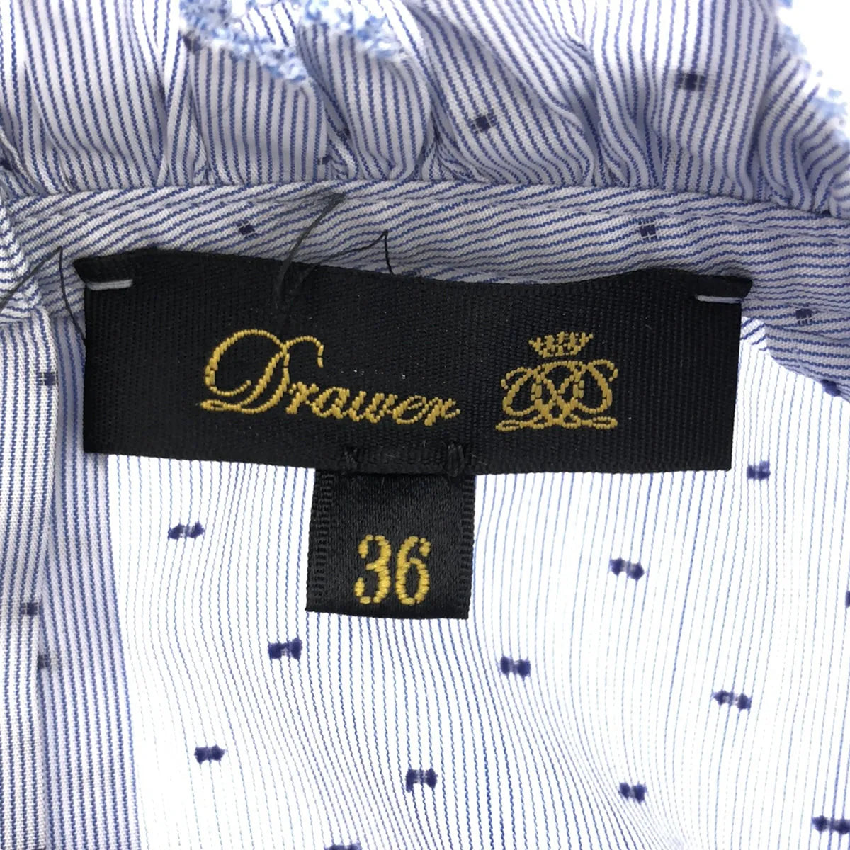 Drawer / ドゥロワー | 2020AW | コットンジャカードスタンドフリルシャツ | 36 | ライトブルー | レディース