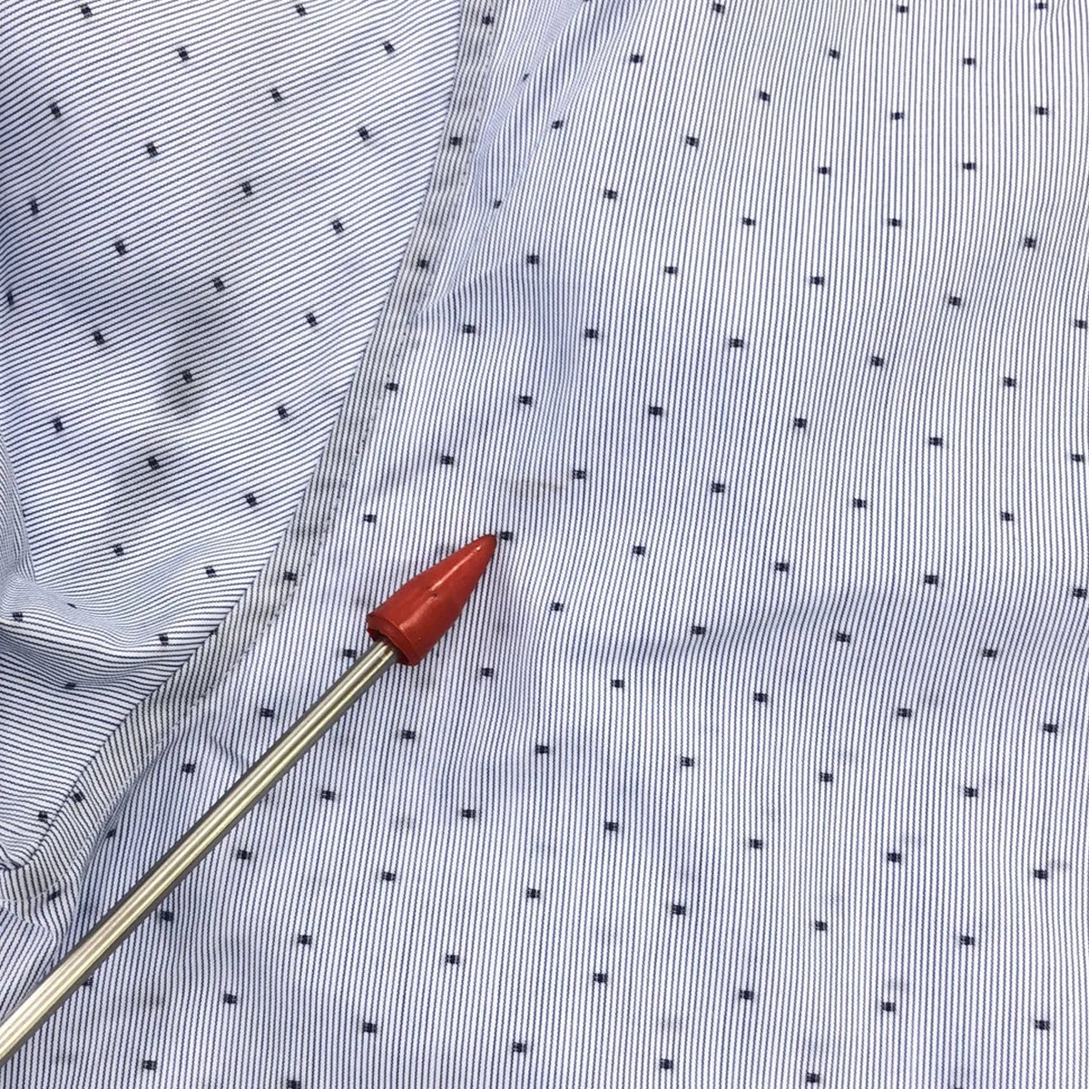 抽屜 | 2020秋冬 |棉質提花立領荷葉邊襯衫 | 36 |淺藍色 |女的