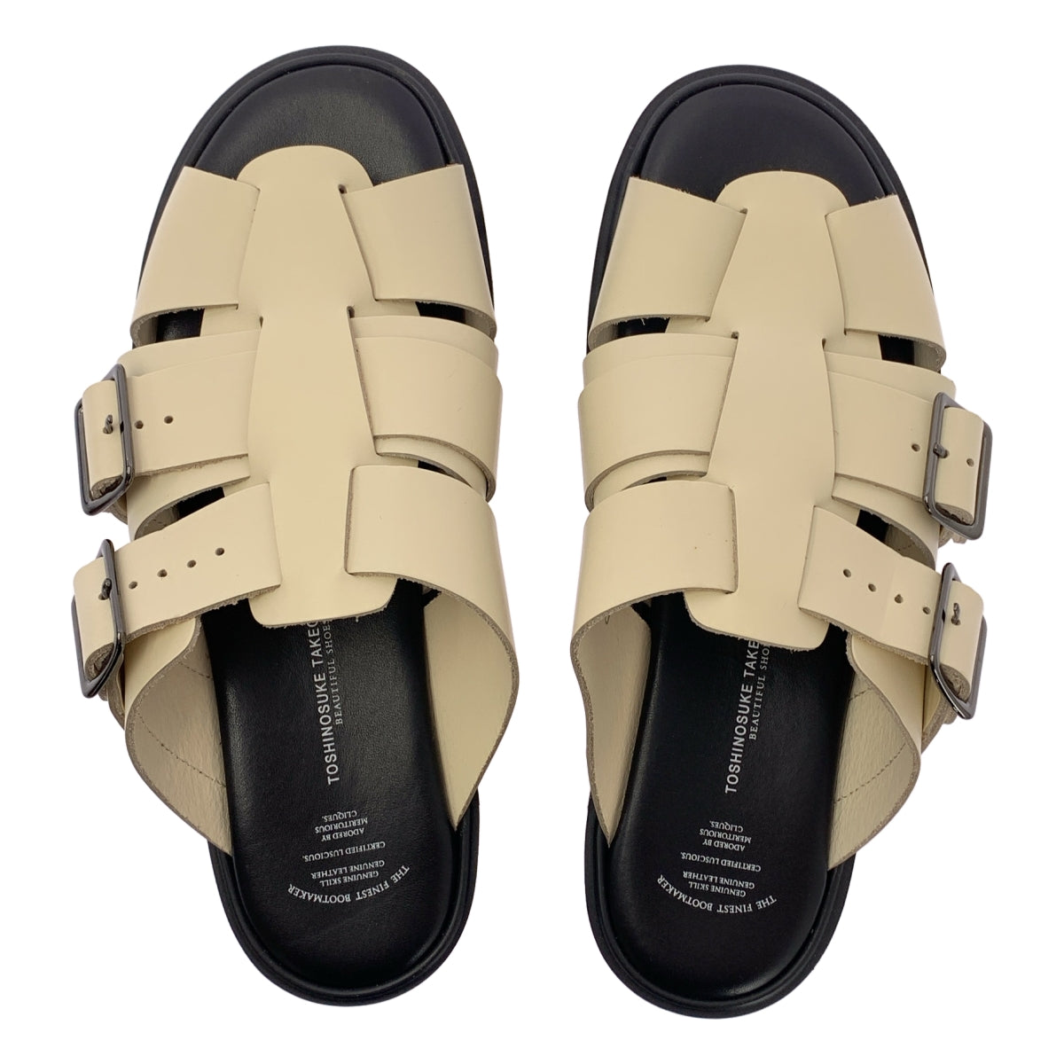 竹原俊之介 |皮革雙帶涼鞋 |