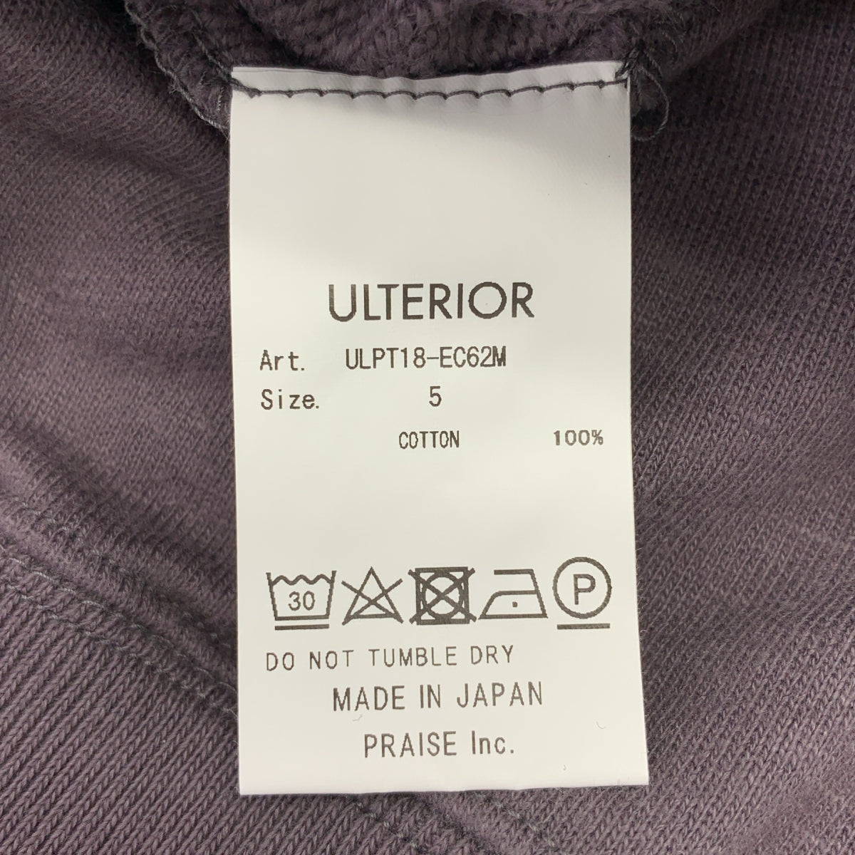 ULTERIOR | 乾爽絲滑毛圈布運動褲 | 5碼 | 男士