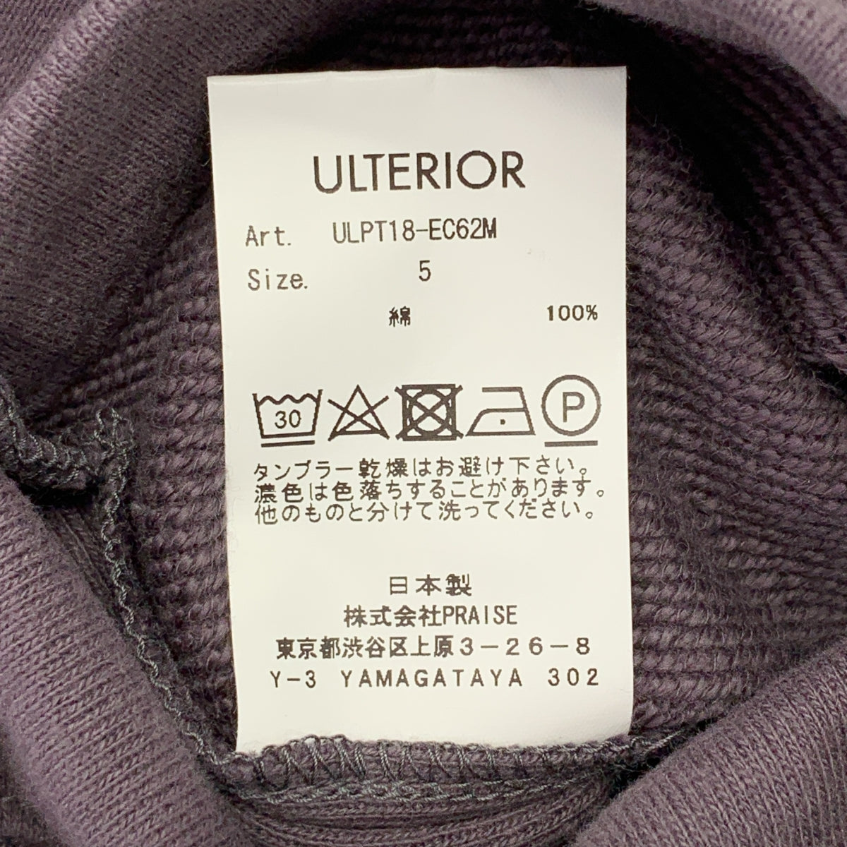 ULTERIOR | 乾爽絲滑毛圈布運動褲 | 5碼 | 男士