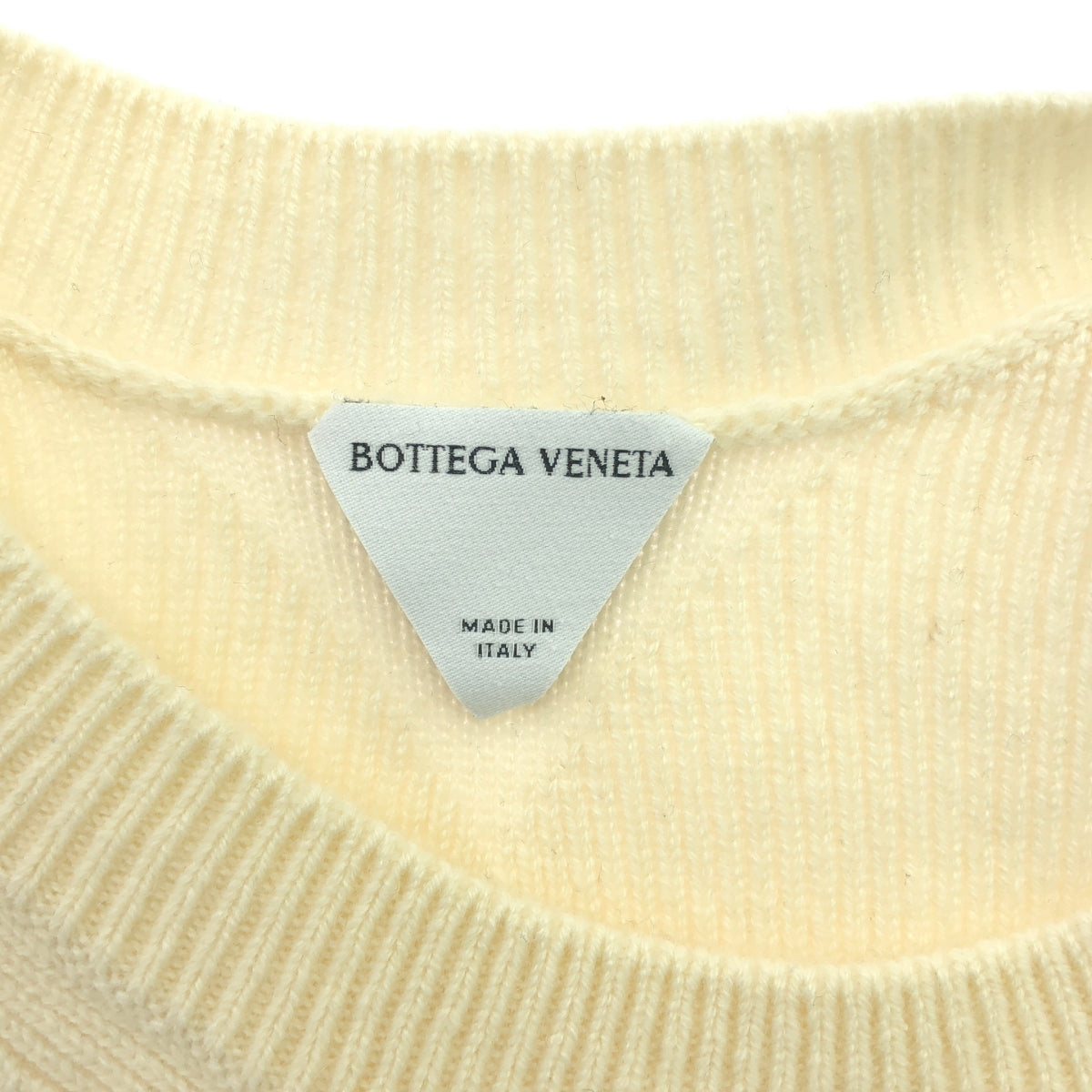 BOTTEGA VENETA |羊絨混紡圓領針織毛衣 |加大尺寸 |象牙 |女性的