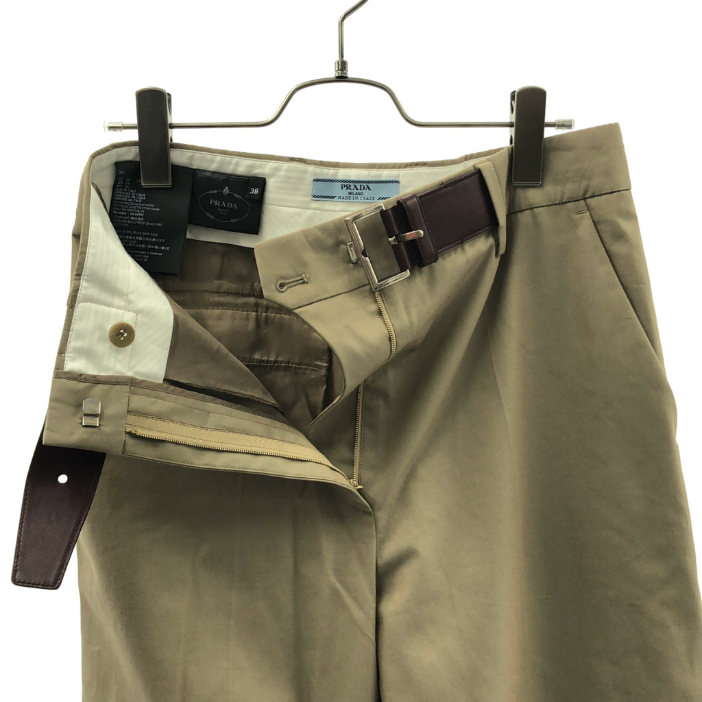 PRADA / プラダ | 2024 | トライアングルロゴ チノ パンツ | 38 | レディース