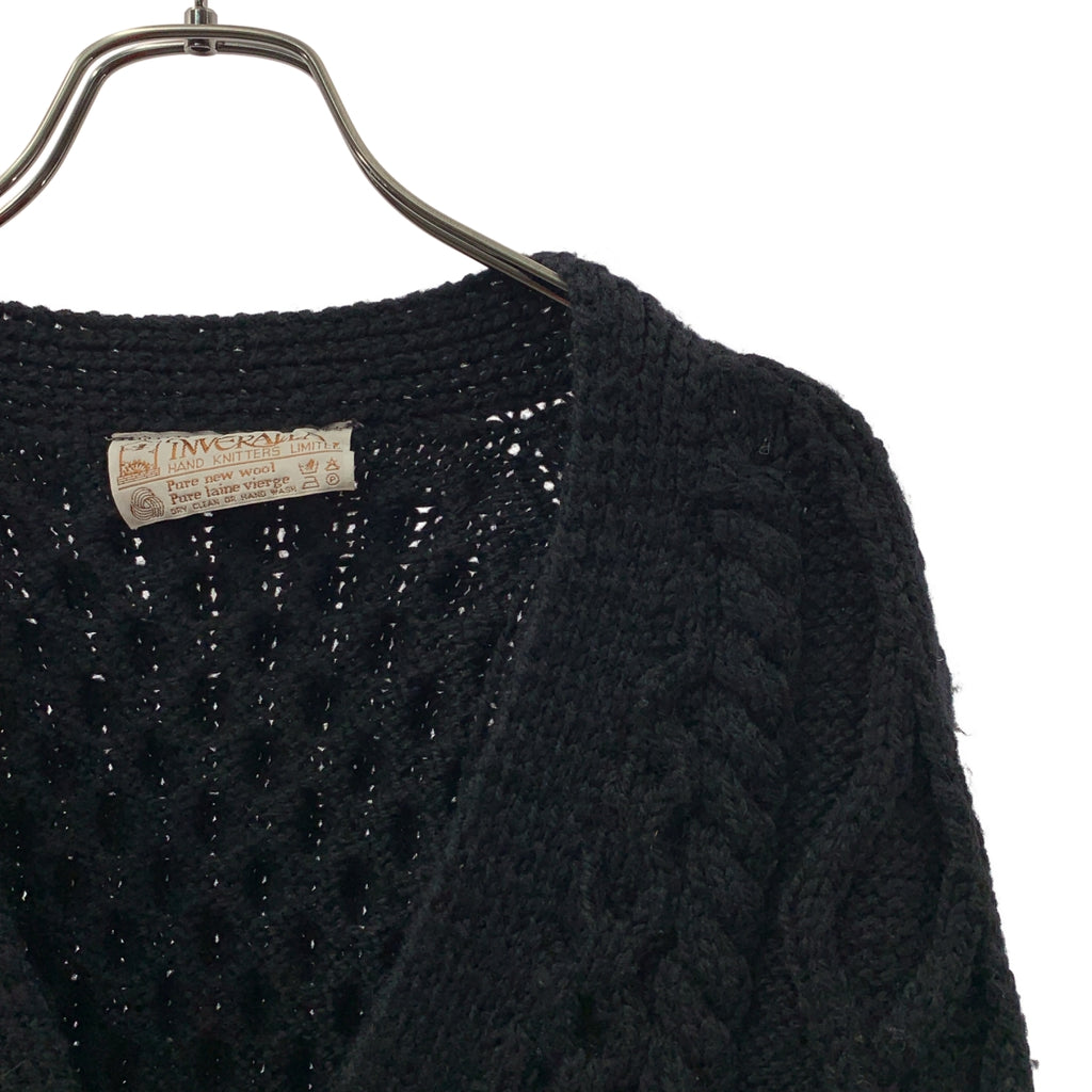 INVERALLAN | 羊毛麻花針織開襟衫 |