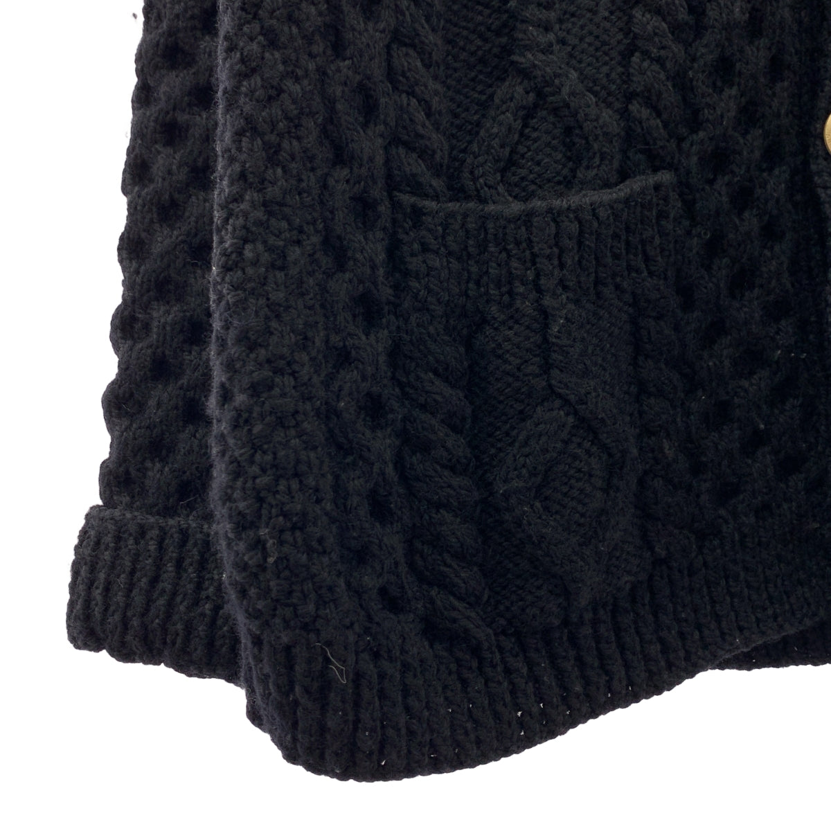 INVERALLAN / インバーアラン | ウール ケーブル アラン オーバー ニット カーディガン |