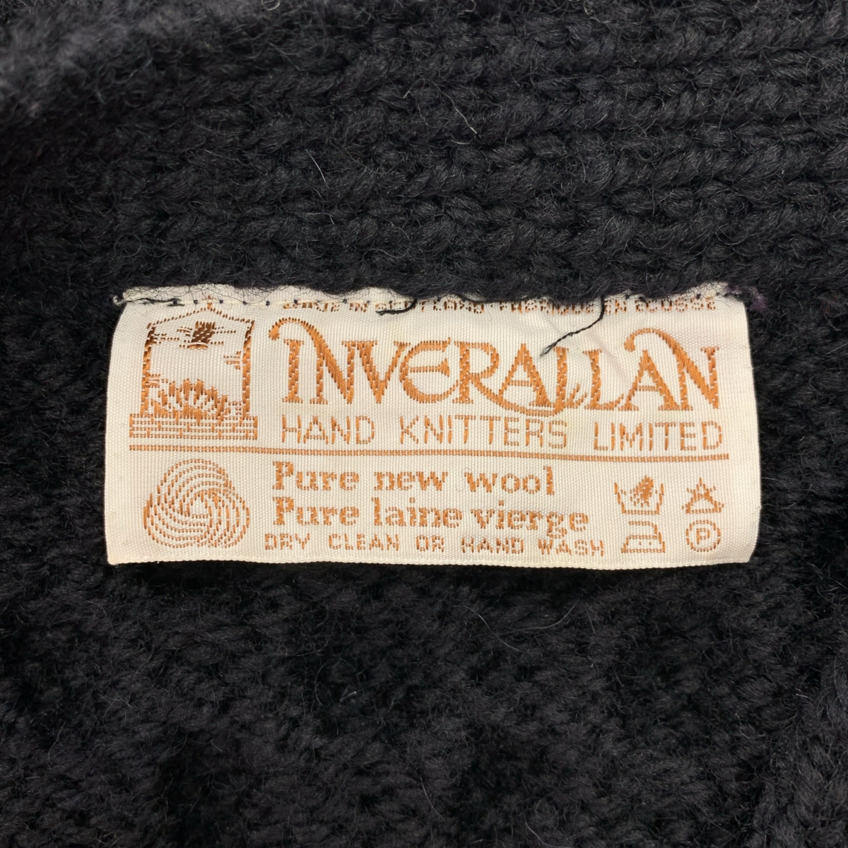 INVERALLAN / インバーアラン | ウール ケーブル アラン オーバー ニット カーディガン |