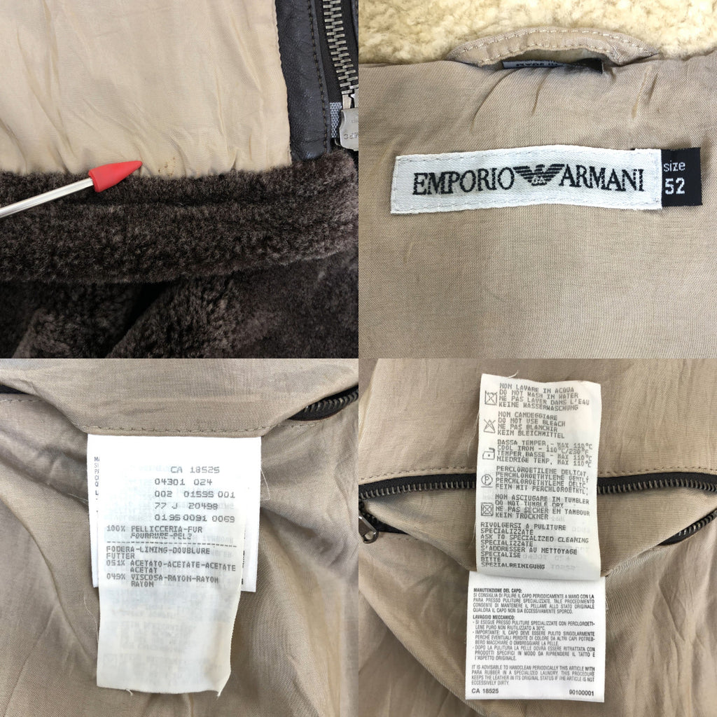 阿瑪尼 (EMPORIO ARMANI) | 羊毛全拉鍊大衣 / 全襯裡 | 尺寸 52 | 男士