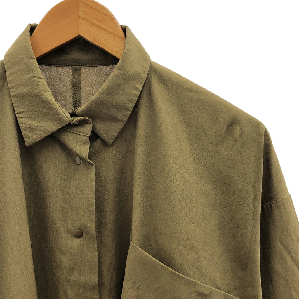 RIM.ARK / リムアーク | Back volume silhouette SH / レギュラーカラー オーバーシャツ | F | オリーブ | レディース