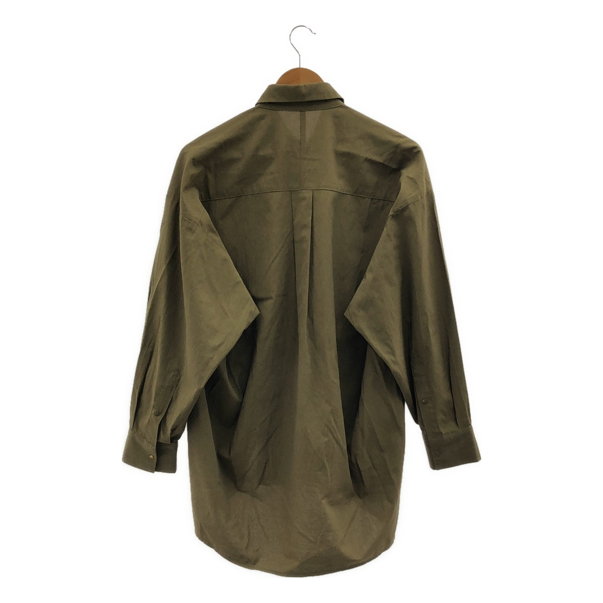RIM.ARK / リムアーク | Back volume silhouette SH / レギュラーカラー オーバーシャツ | F | オリーブ | レディース