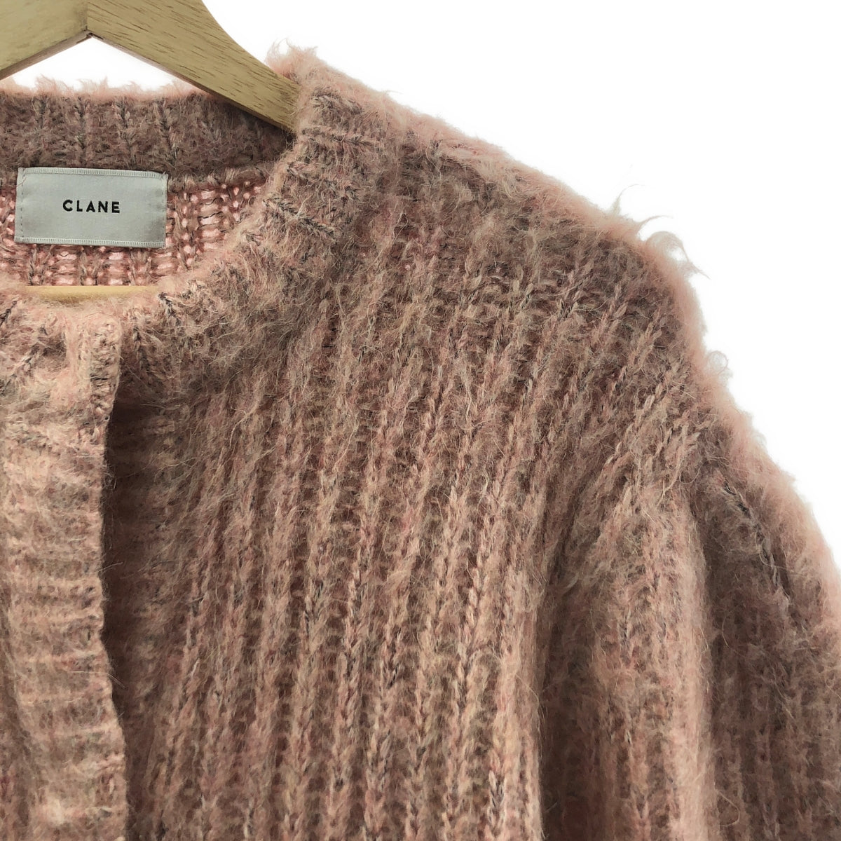 CLANE / クラネ | COLOR MOHAIR SHAGGY CARDIGAN / モヘヤ ウール ニット オーバー カーディガン | 1 | ピンク | レディース