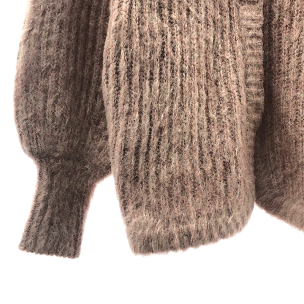 CLANE / クラネ | COLOR MOHAIR SHAGGY CARDIGAN / モヘヤ ウール ニット オーバー カーディガン | 1 | ピンク | レディース