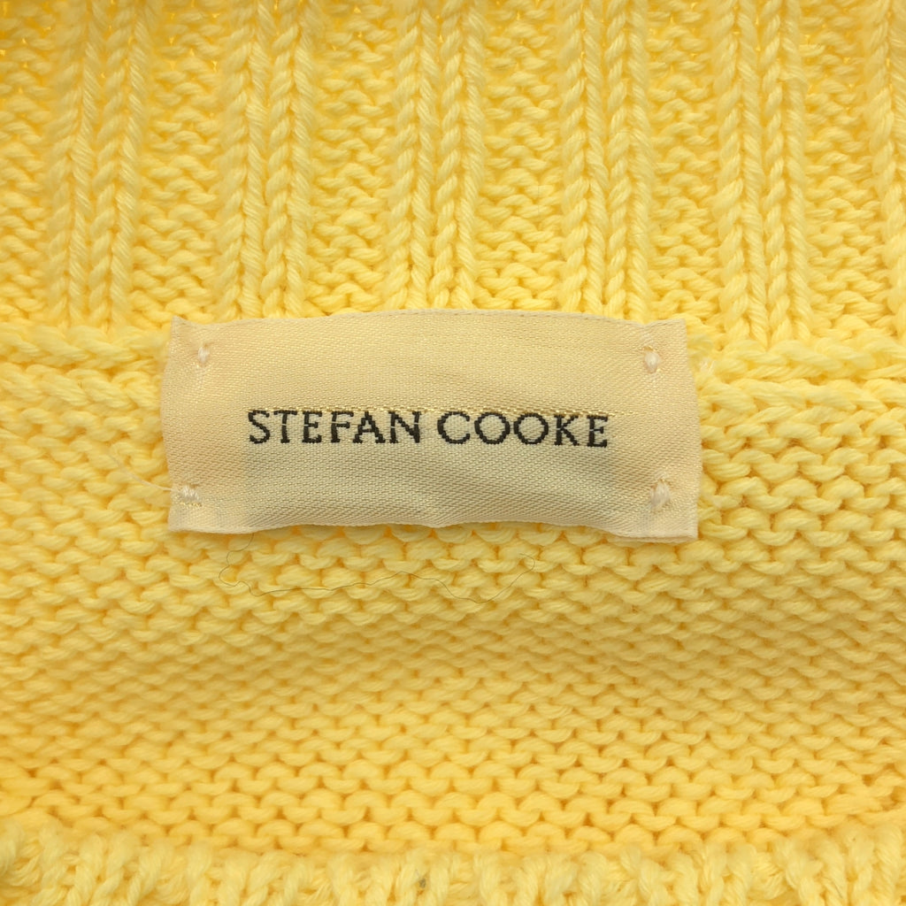 Stefan Cooke | 菱形鏤空針織套頭衫，飾以花卉刺繡和鏤空針織圖案 | XL | 男士