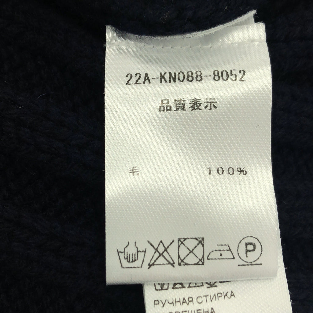 PATOU / パトゥ | ウール ワンポイントロゴ ハイネック リブ ニット セーター | XS |