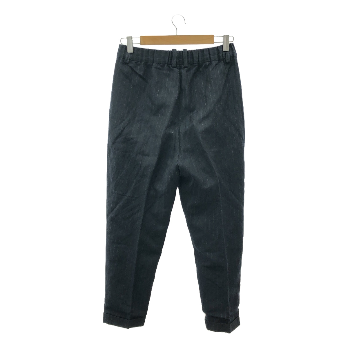 好奇心學校 |羊毛棉條紋褲 | S |海軍 |女性的