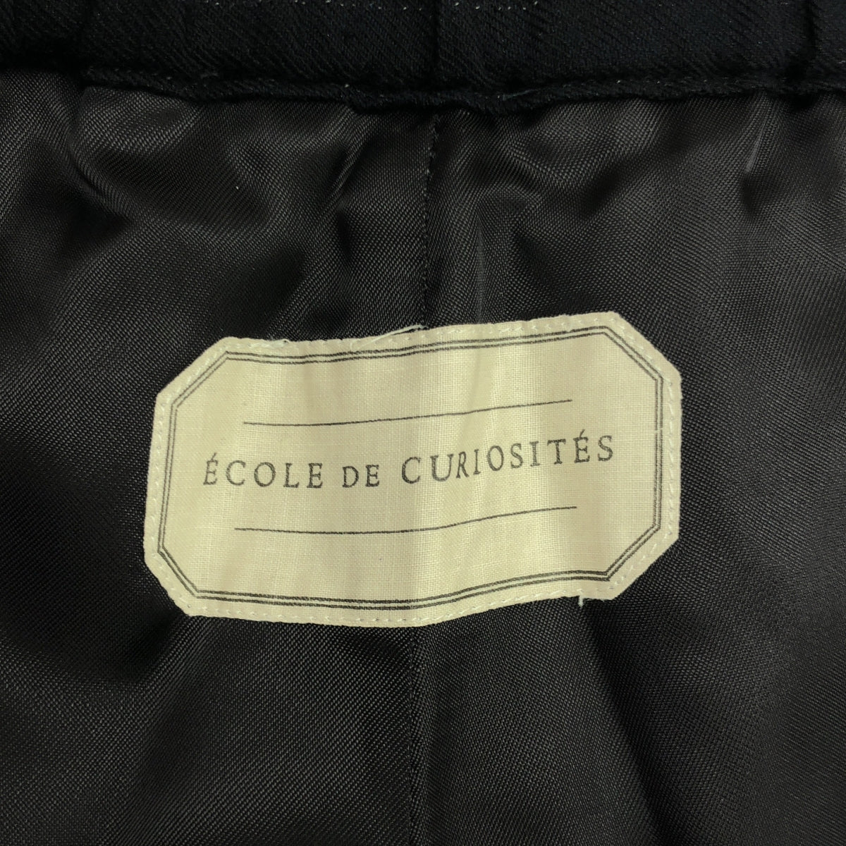 ECOLE DE CURIOSITES / エコール・ド・キュリオジテ | ウールコットンストライプパンツ | S | ネイビー | レディース