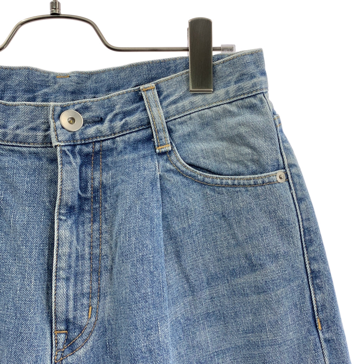 Deuxieme Classe / 두지엠 클래스 | 2023SS | EVERYDAY I LIKE. / 로고 패치 화이트 탁 바기 데님 팬츠 | 36 |