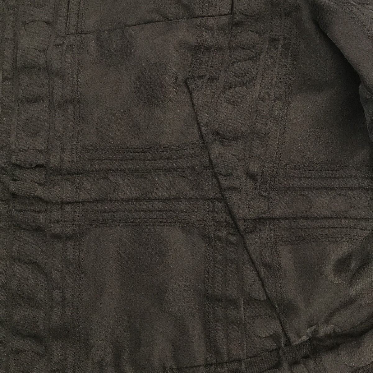 【美品】  COMME des GARCONS COMME des GARCONS / コムコム | 2022SS | ポリ縮絨 ドッキング 変形 ロングジャケット | M | ブラック | レディース