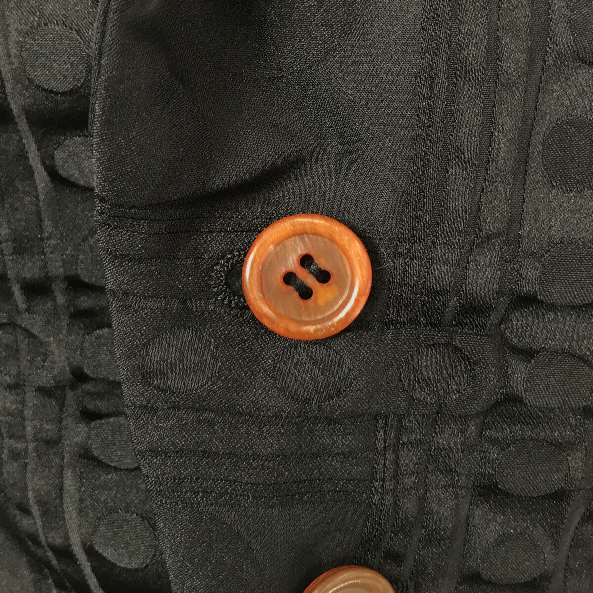 【美品】  COMME des GARCONS COMME des GARCONS / コムコム | 2022SS | ポリ縮絨 ドッキング 変形 ロングジャケット | M | ブラック | レディース