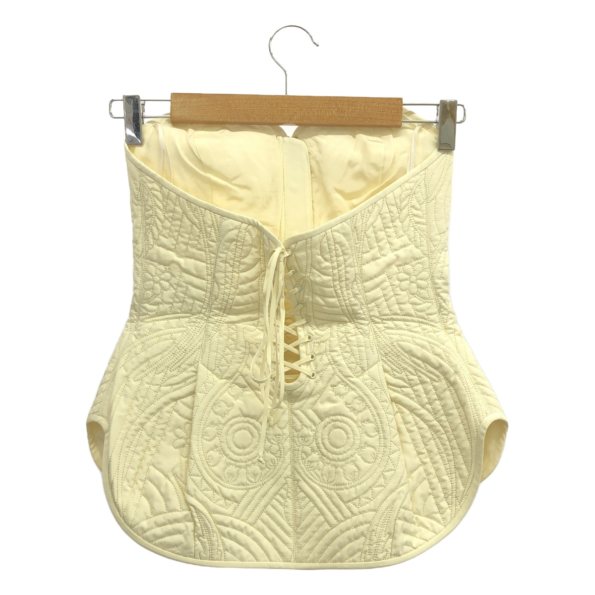 Mame Kurogouchi / マメクロゴウチ | Floral Quilted Silk Bustier ビスチェ | 1 | レディース