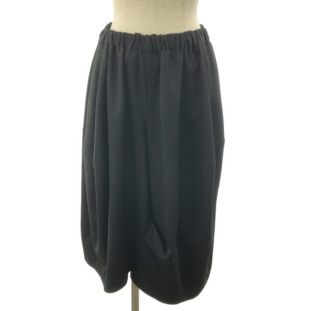 【美品】  COMME des GARCONS COMME des GARCONS / コムコム | 2018SS | 変形 立体 アシンメトリー ドローストリング バルーン スカート パンツ | XS | ブラック | レディース