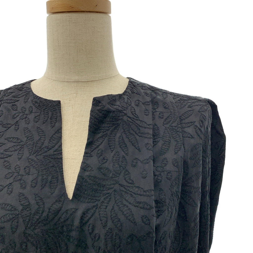 TOMORROWLAND 系列 | 2024SS | 腰帶葉刺繡鎖孔領洋裝 | 尺寸 36 | 女款