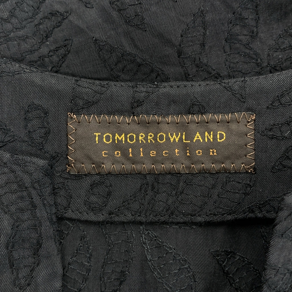 TOMORROWLAND 系列 | 2024SS | 腰帶葉刺繡鎖孔領洋裝 | 尺寸 36 | 女款