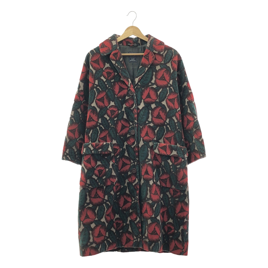 mina perhonen / ミナペルホネン | 2017AW | jardin ジャルダン / 花柄 パイル チェスターコート | 38 | レディース