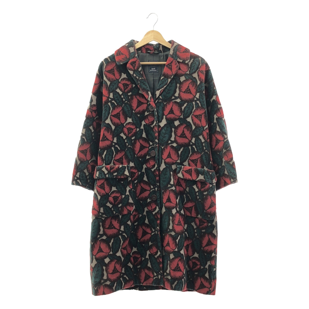mina perhonen / ミナペルホネン | 2017AW | jardin ジャルダン / 花柄 パイル チェスターコート | 38 | レディース