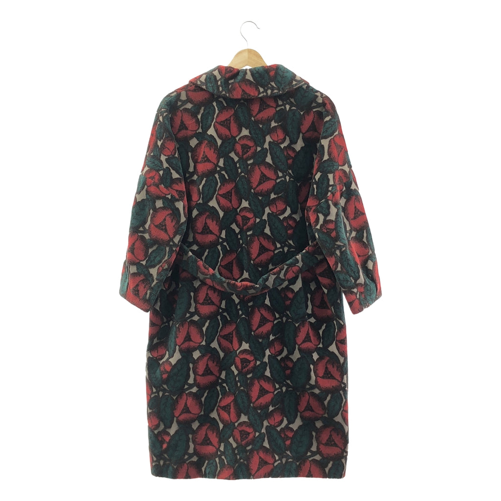 mina perhonen / ミナペルホネン | 2017AW | jardin ジャルダン / 花柄 パイル チェスターコート | 38 | レディース