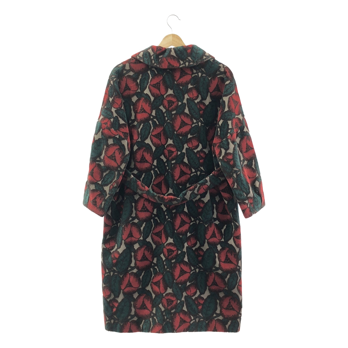 mina perhonen / ミナペルホネン | 2017AW | jardin ジャルダン / 花柄 パイル チェスターコート | 38 | レディース