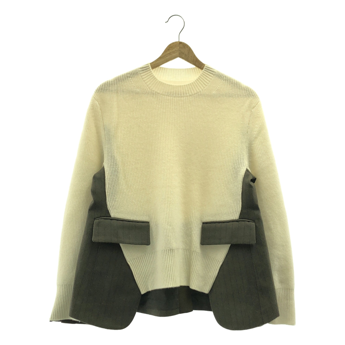 sacai ドッキングニット sacai / サカイ | chalk stripe knit pullover / 異素材 ドッキング